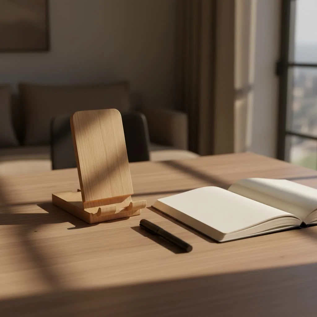 Phone wallet stand attached to a smartphone