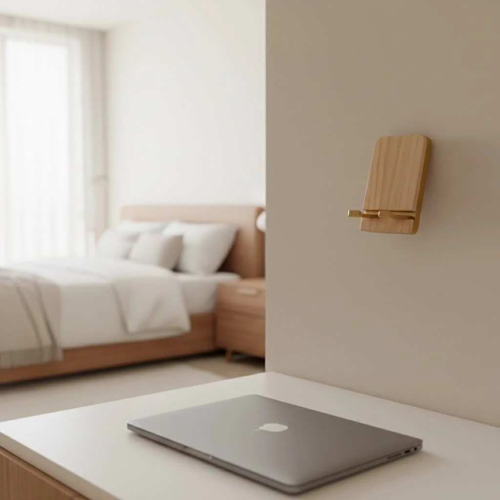 Anker phone charger stand securely holding a smartphone