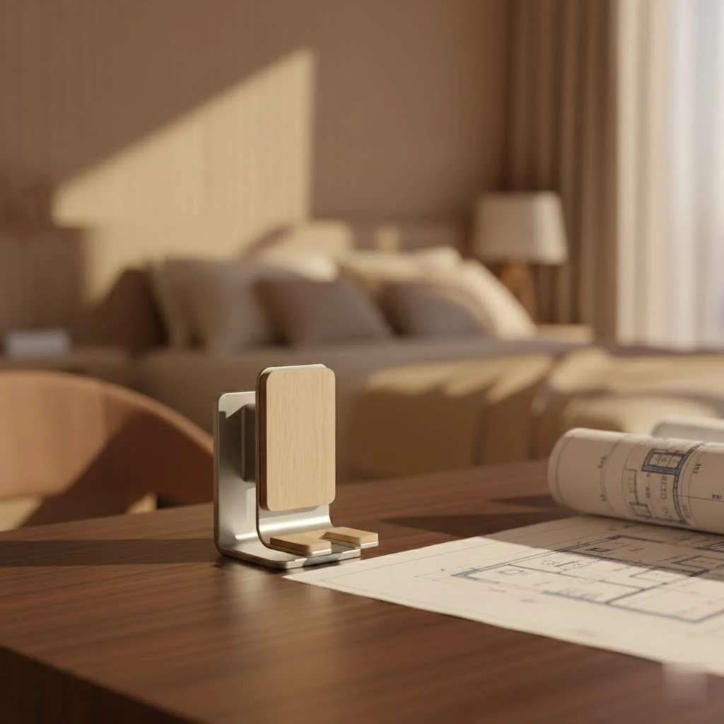 Omoton phone stand supporting a smartphone on a desk