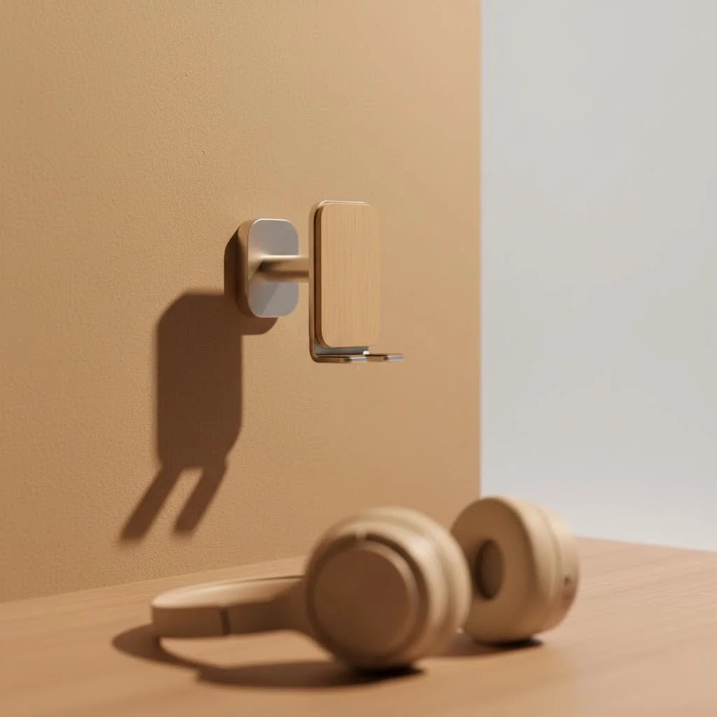 Wireless phone charger stand with a smartphone on it